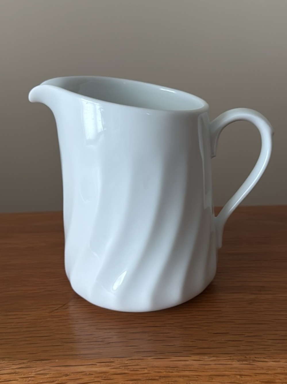 White Swirl Creamer Pitcher